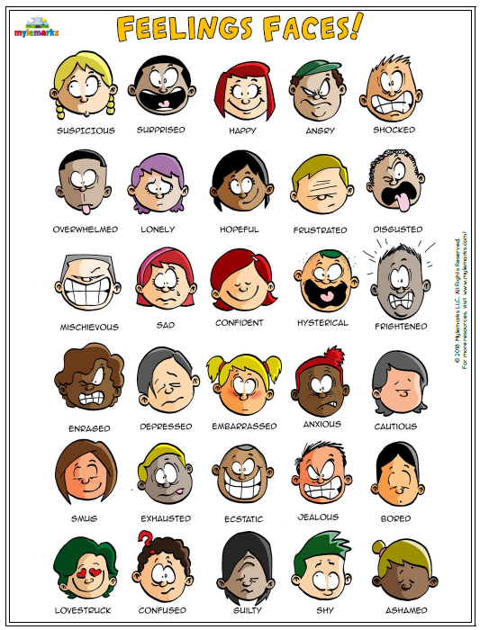 Hot Emotion Faces Printable Free