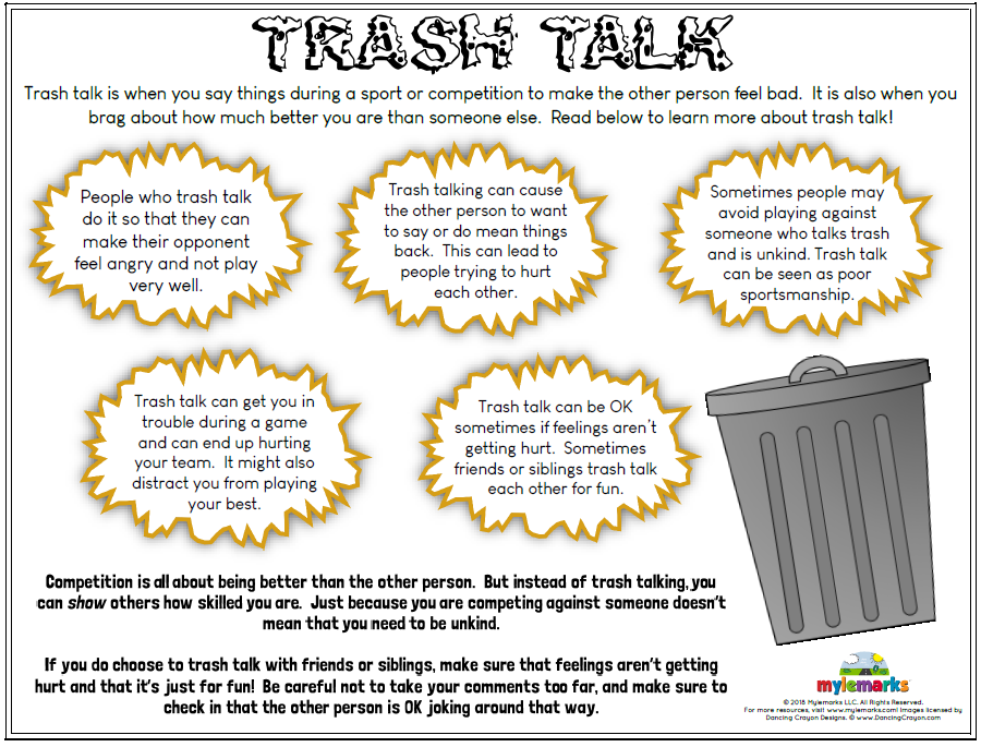 When does trash talking work?