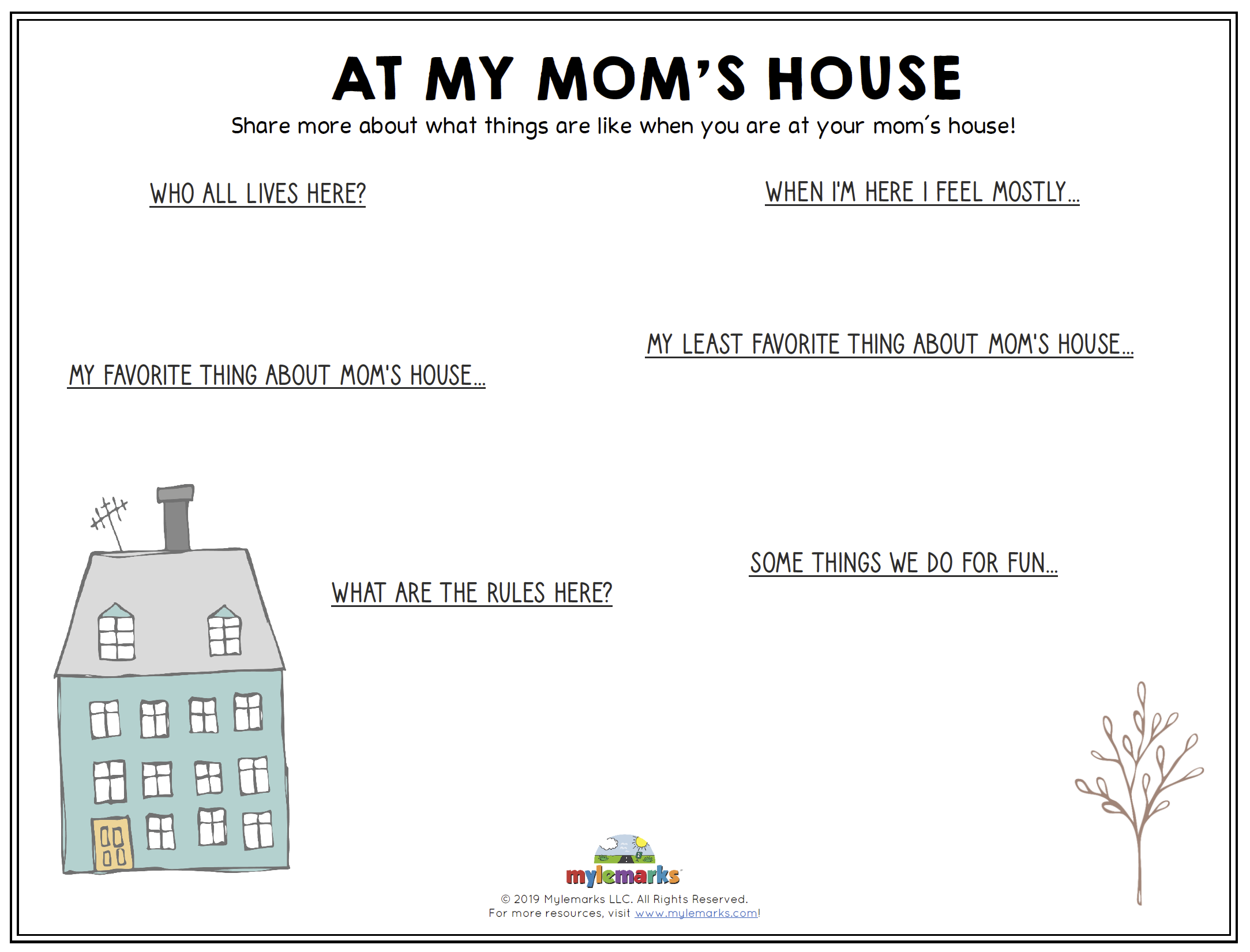 Things around the house worksheet