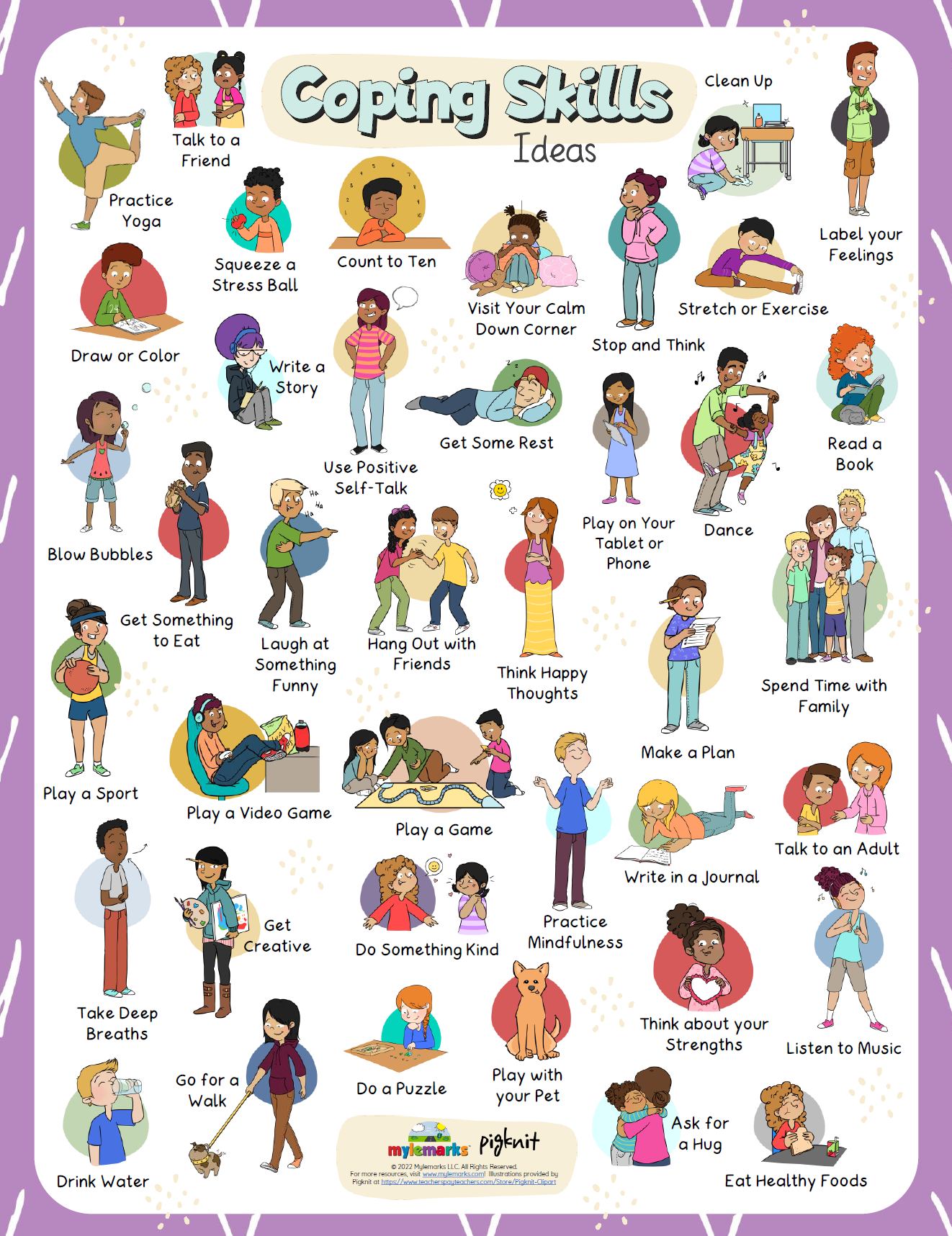 Coping Skills Cards ( Poster) (Printable)